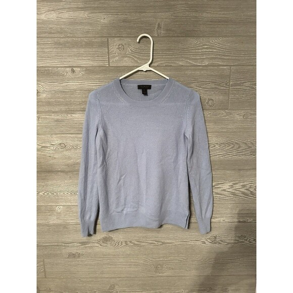 SAKS FIFTH AVENUE 100% CASHMER‎ Blue SWEATER LONG SLEEVES Crewneck Size Medium - Picture 1 of 7